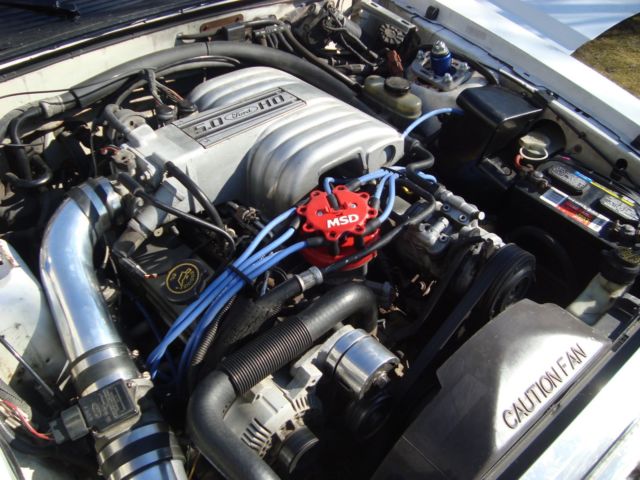 1991 White Ford Mustang Convertible