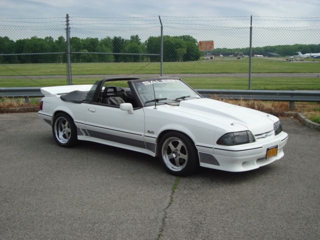 1991 White Ford Mustang Convertible