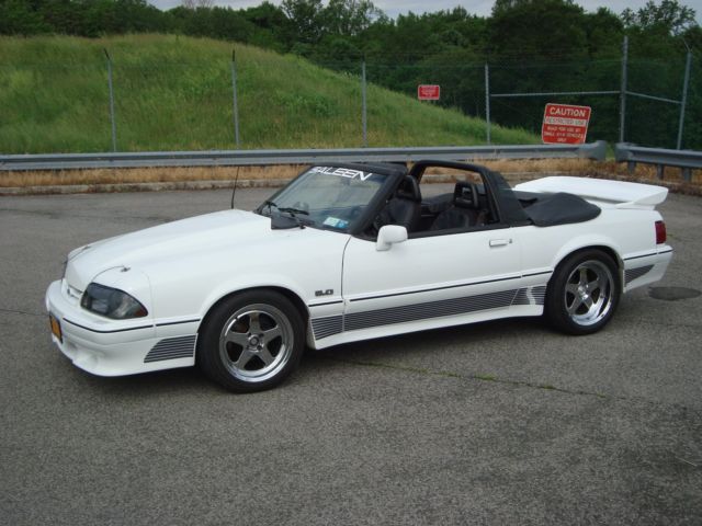 1991 White Ford Mustang Convertible