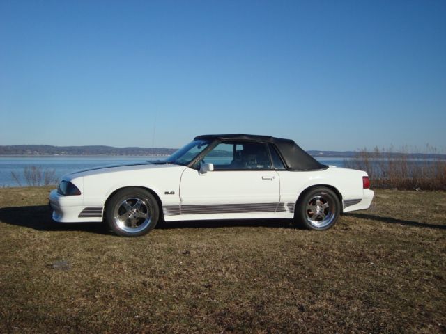 1991 White Ford Mustang Convertible