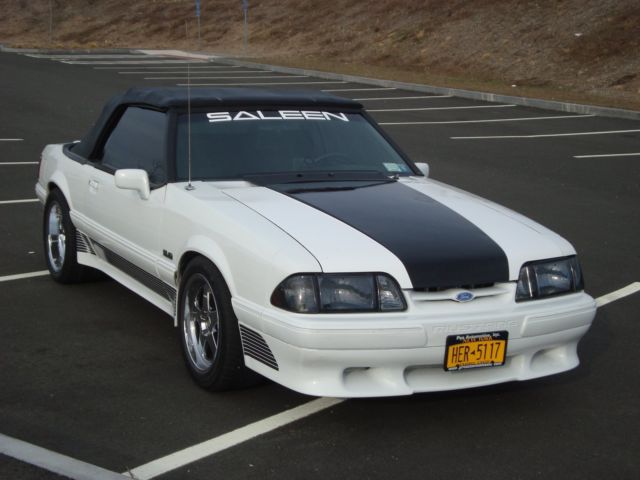 1991 White Ford Mustang Convertible