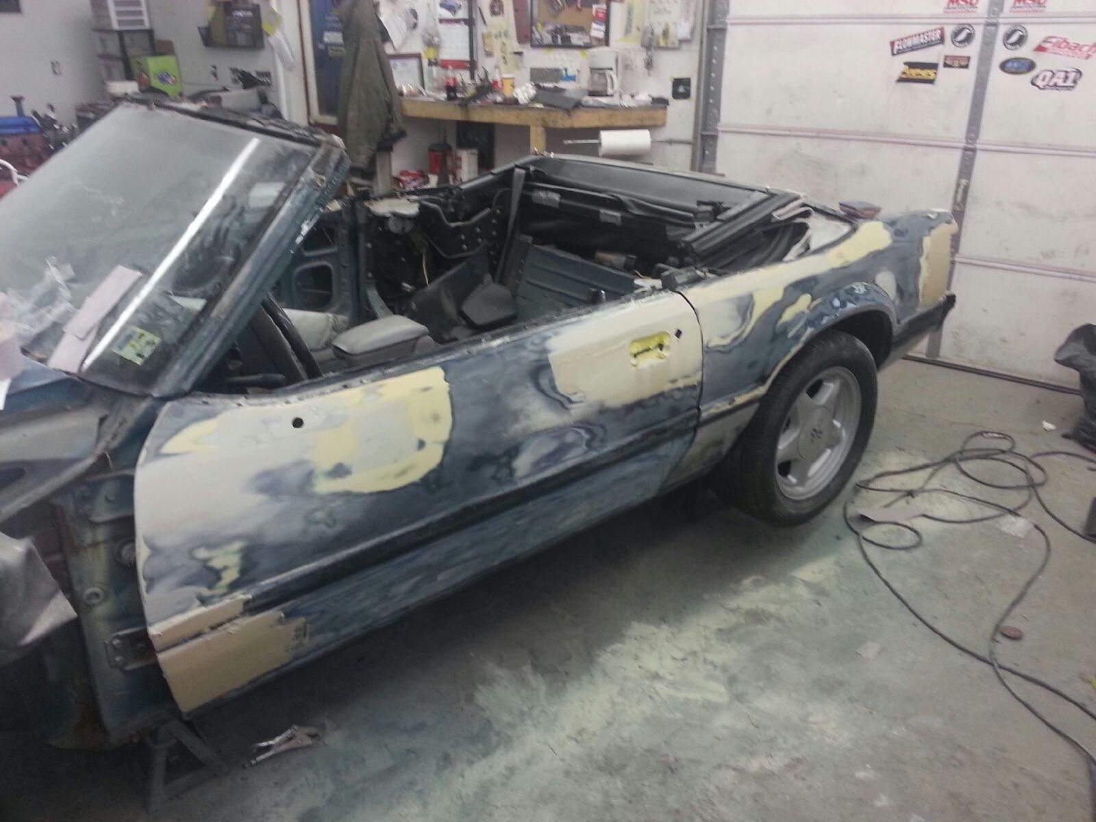 1991 Ultra Sonic Blue Pearl Ford Mustang Convertible