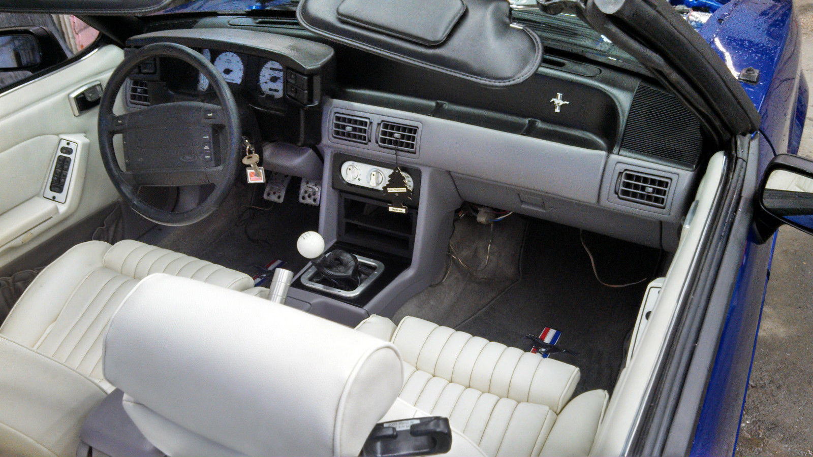 1991 Ultra Sonic Blue Pearl Ford Mustang Convertible