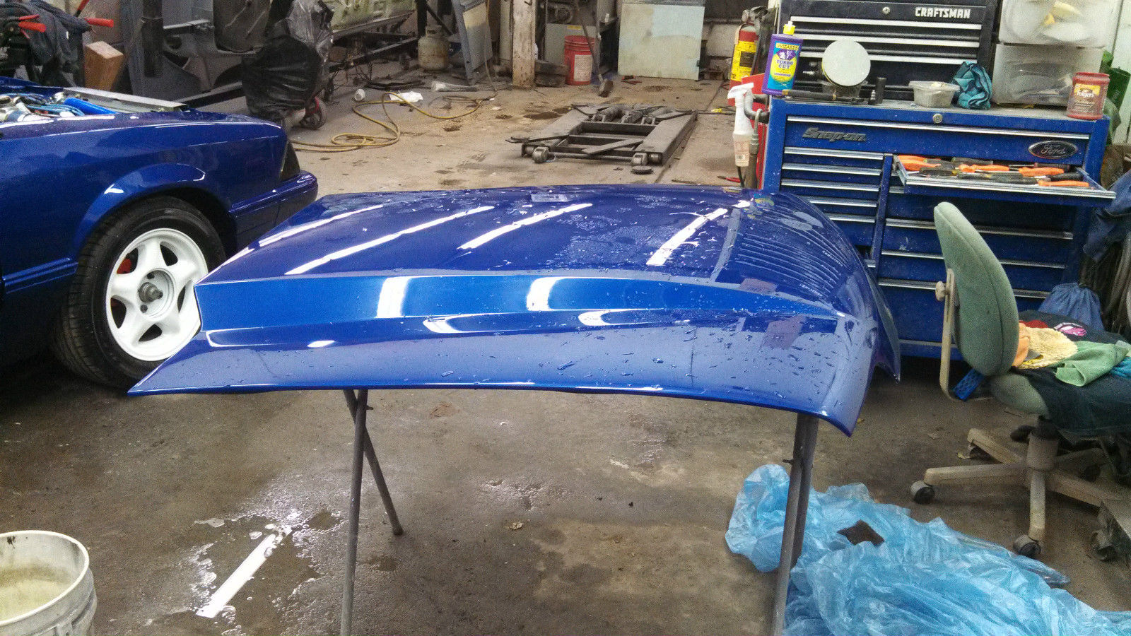 1991 Ultra Sonic Blue Pearl Ford Mustang Convertible