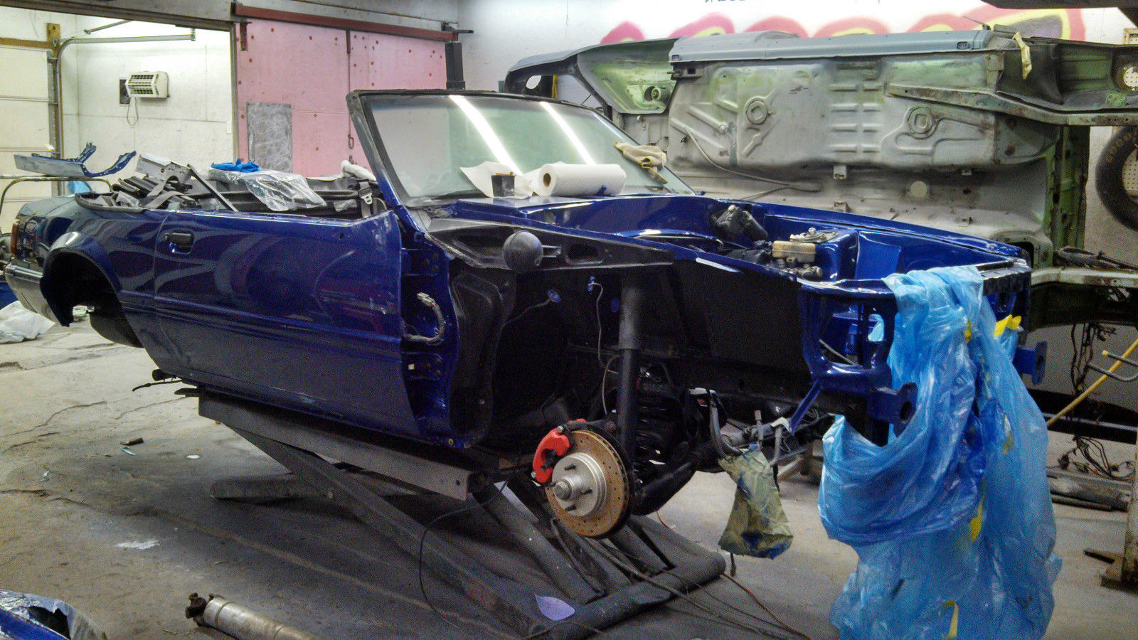 1991 Ultra Sonic Blue Pearl Ford Mustang Convertible