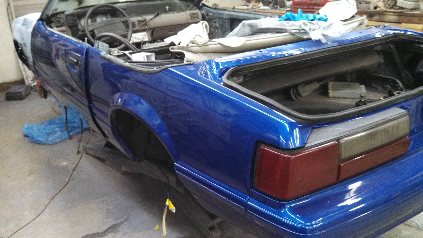 1991 Ultra Sonic Blue Pearl Ford Mustang Convertible