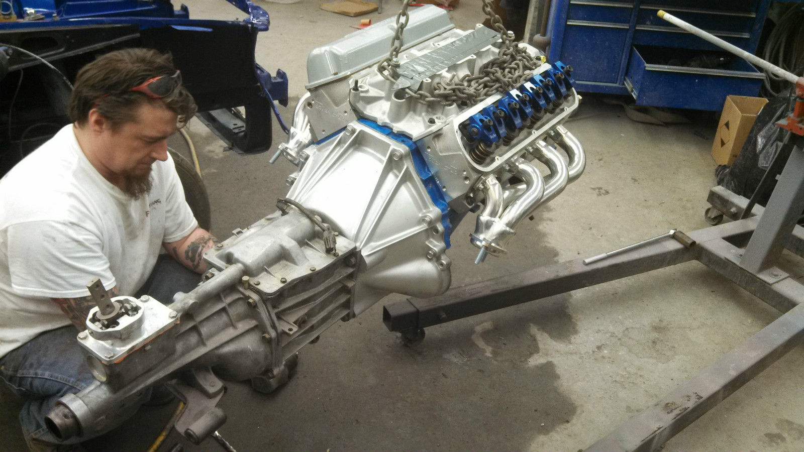 1991 Ultra Sonic Blue Pearl Ford Mustang Convertible