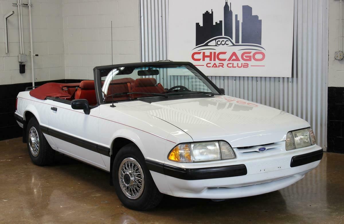 1991 White Ford Mustang Convertible, 81k, AC