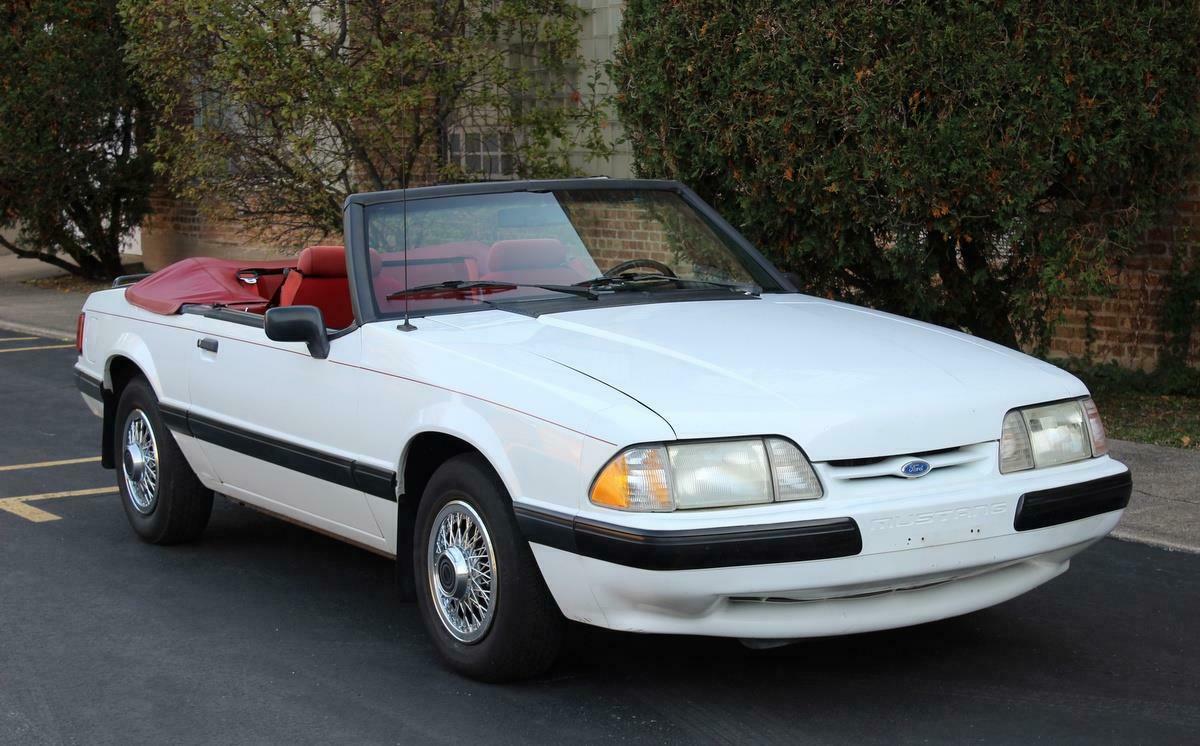 1991 White Ford Mustang Convertible, 81k, AC