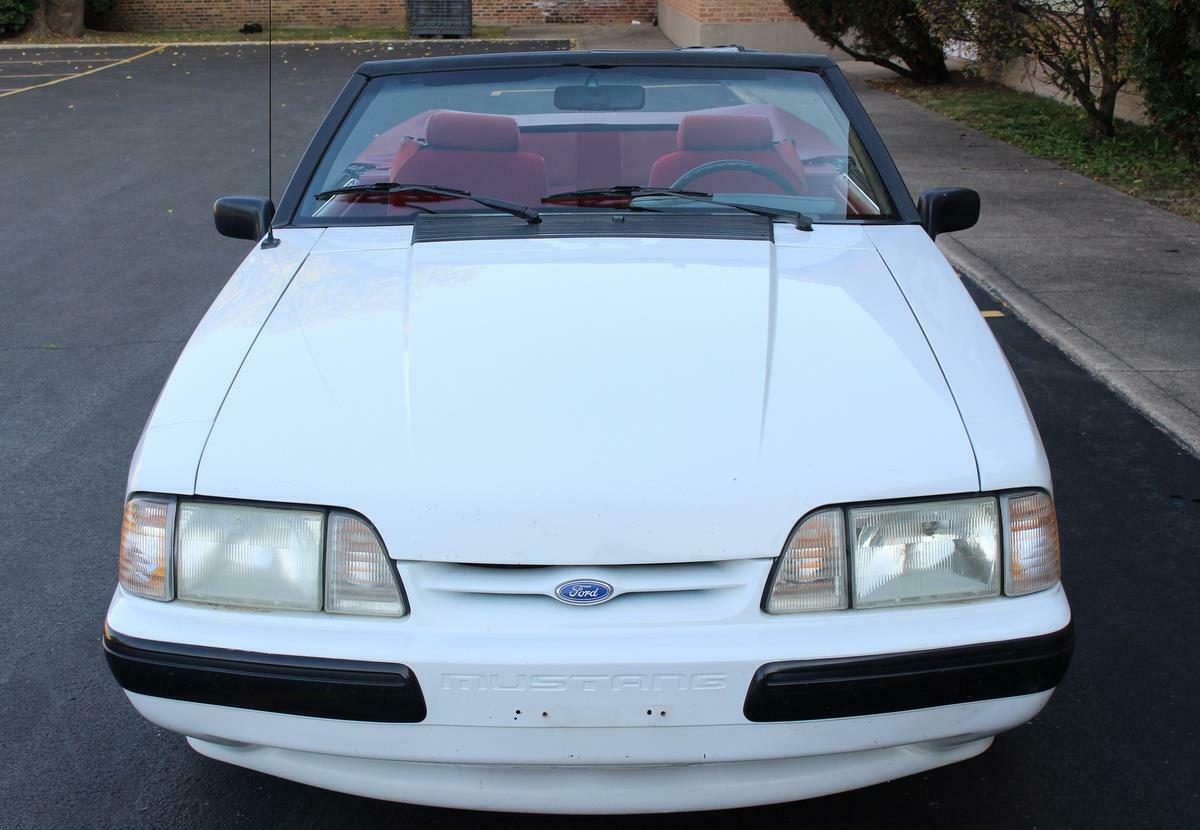 1991 White Ford Mustang Convertible, 81k, AC