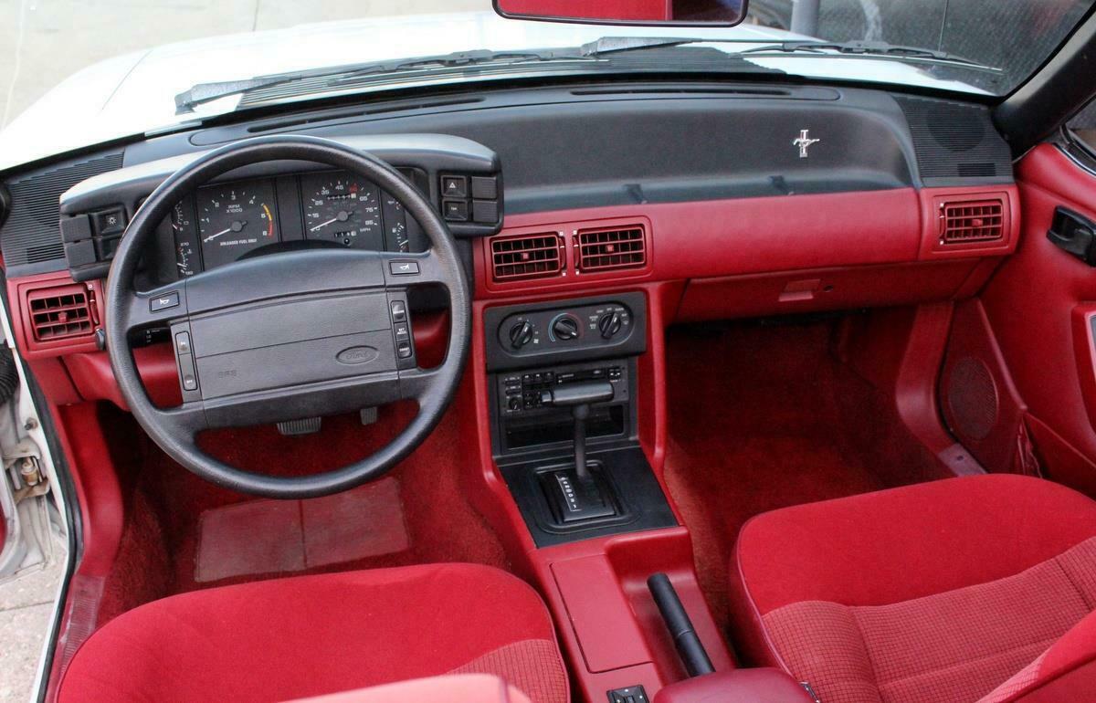 1991 White Ford Mustang Convertible, 81k, AC