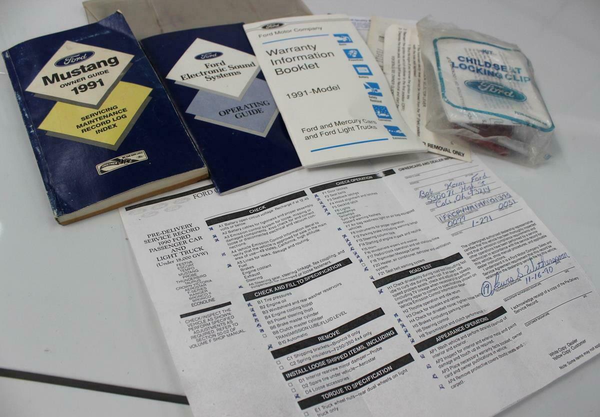 1991 White Ford Mustang Convertible, 81k, AC