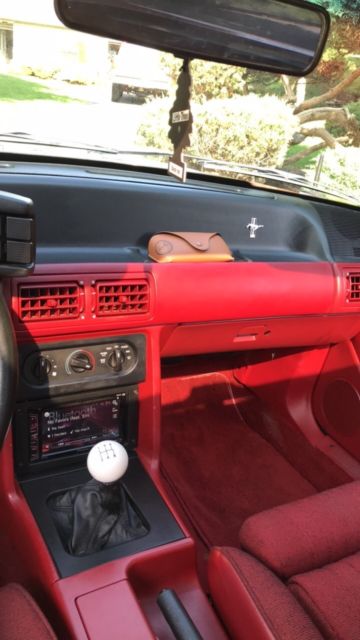 1991 Red Ford Mustang Hatchback