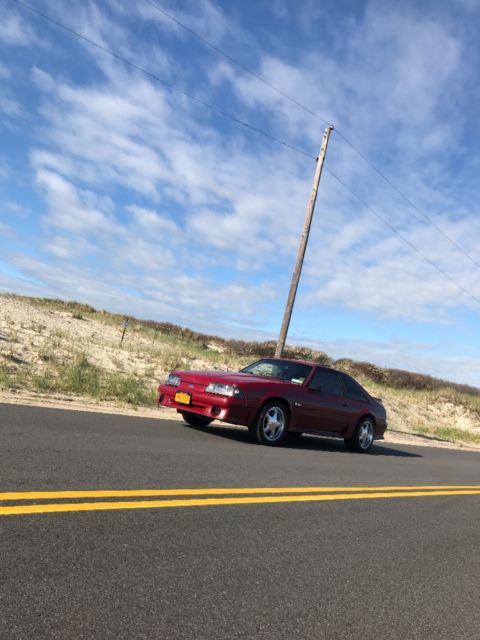 1991 Red Ford Mustang Hatchback