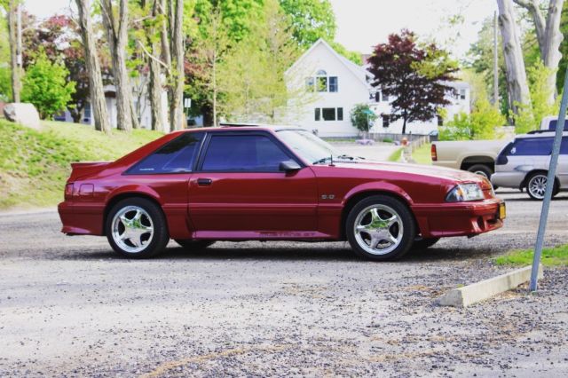 1991 Red Ford Mustang Hatchback