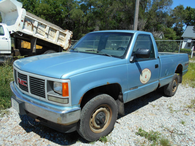 1991 Blue GMC Sierra 1500 Standard Cab Pickup
