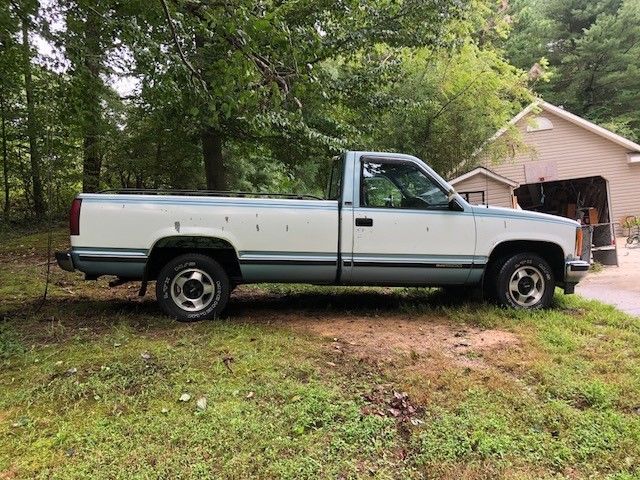 1991 Blue/White GMC Sierra 1500 Standard Cab Pickup