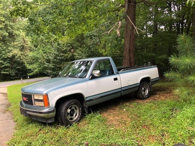 1991 Blue/White GMC Sierra 1500 Standard Cab Pickup