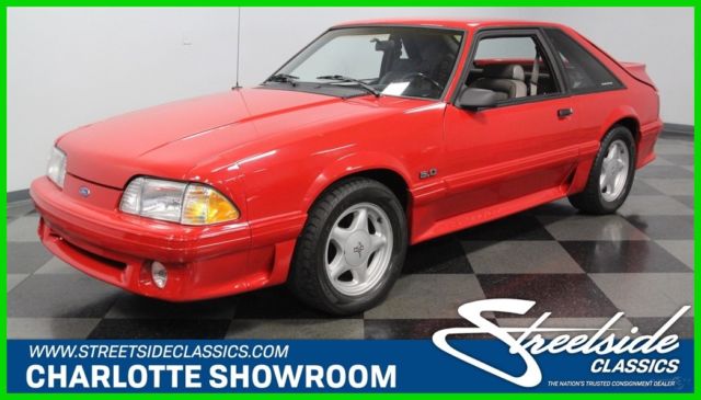 1991 Red Ford Mustang
