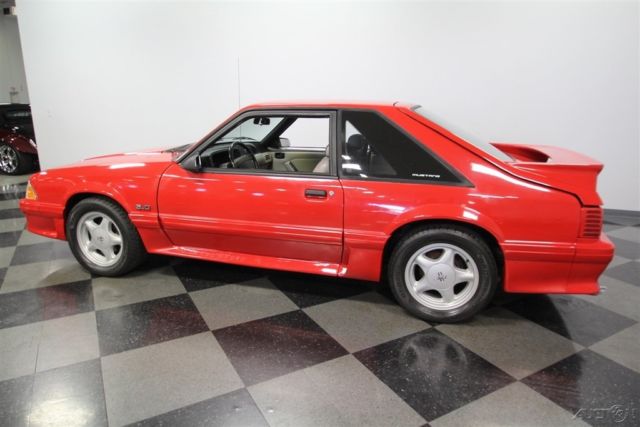 1991 Red Ford Mustang