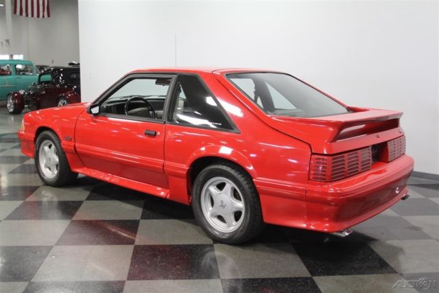 1991 Red Ford Mustang