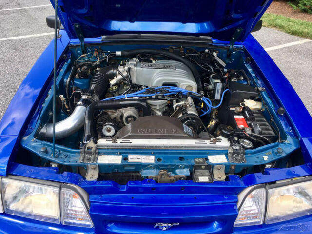 1991 Blue Ford Mustang