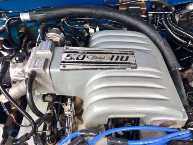 1991 Blue Ford Mustang