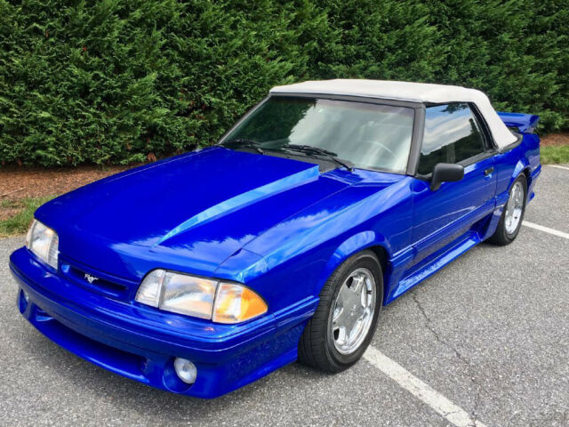 1991 Blue Ford Mustang