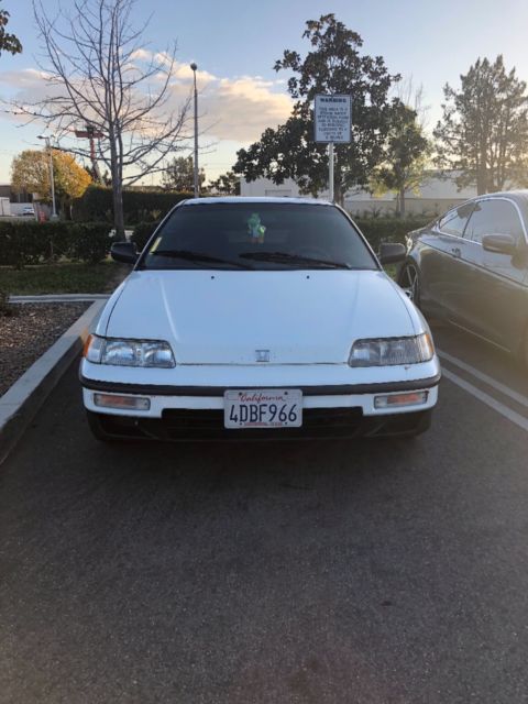 1991 White Honda CRX Hatchback