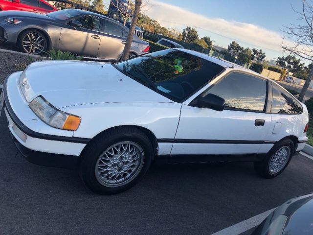 1991 White Honda CRX Hatchback
