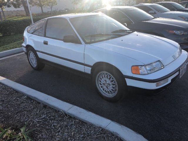 1991 White Honda CRX Hatchback