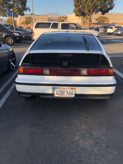 1991 White Honda CRX Hatchback