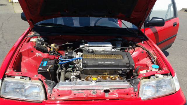 1991 Red Honda CRX Hatchback