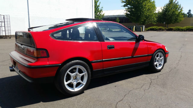 1991 Red Honda CRX Hatchback