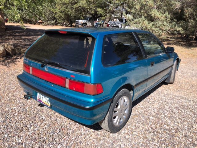 1991 Turquoise Honda Civic Hatchback