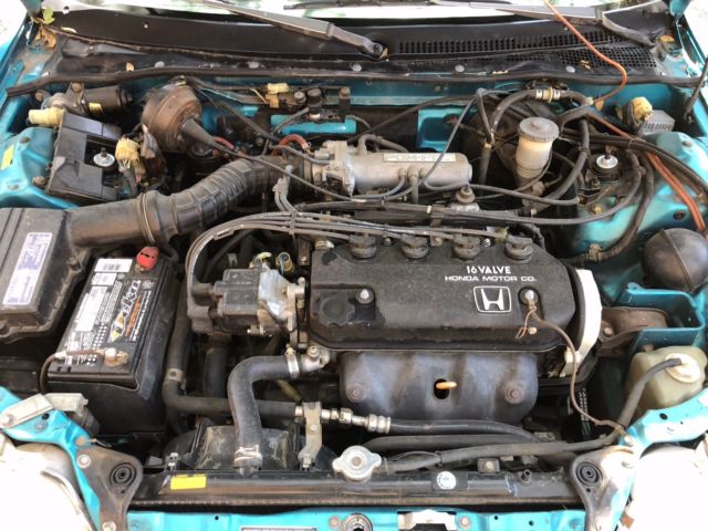 1991 Turquoise Honda Civic Hatchback