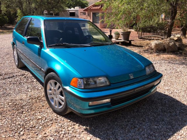 1991 Turquoise Honda Civic Hatchback