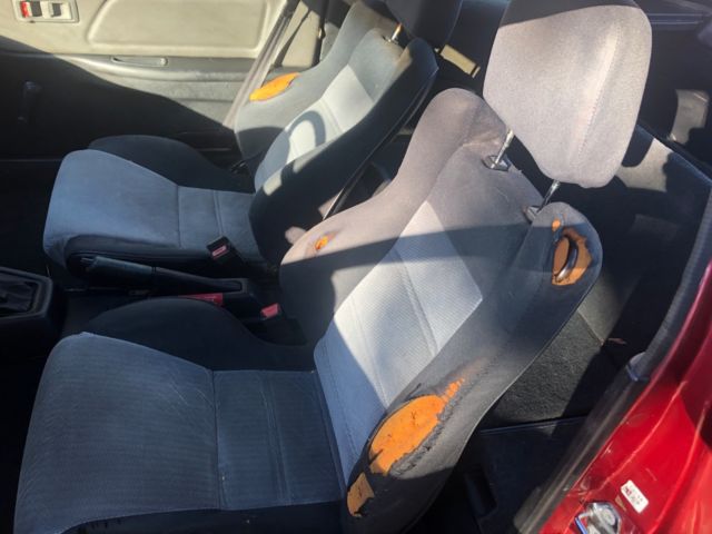 1991 Burgundy Honda CRX Coupe