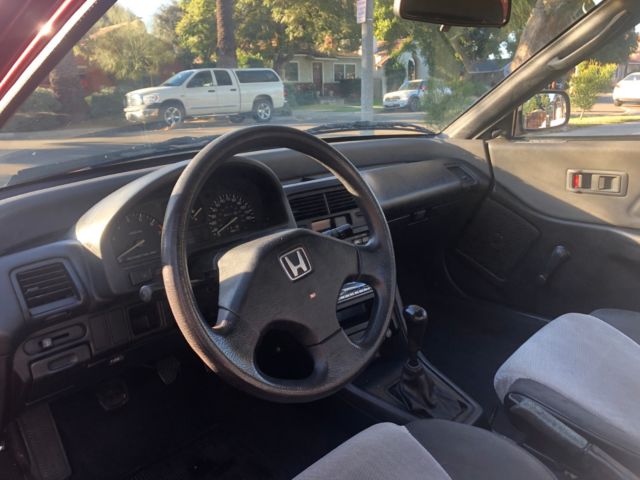 1991 Burgundy Honda CRX Coupe