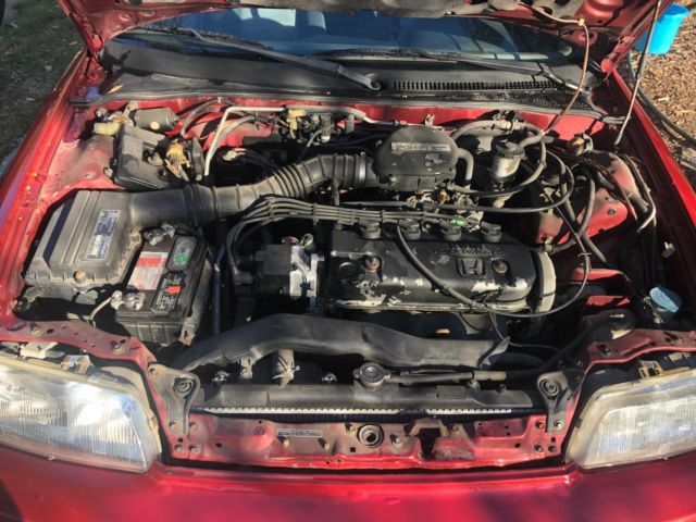 1991 Burgundy Honda CRX Coupe