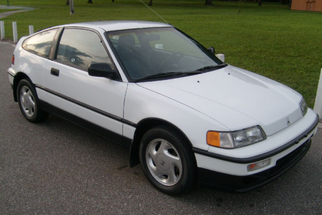 1991 White Honda CRX Hatchback