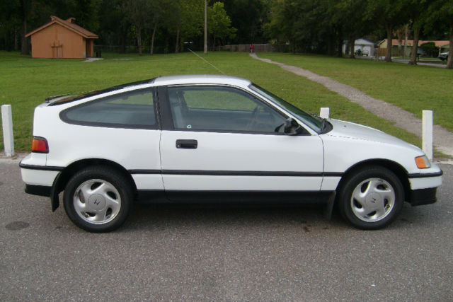 1991 White Honda CRX Hatchback
