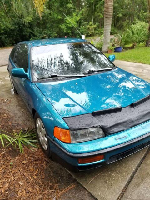 1991 Blue Honda CRX Hatchback