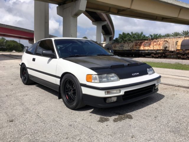 1991 White Honda CRX Hatchback