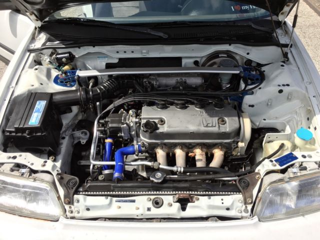 1991 White Honda CRX Hatchback