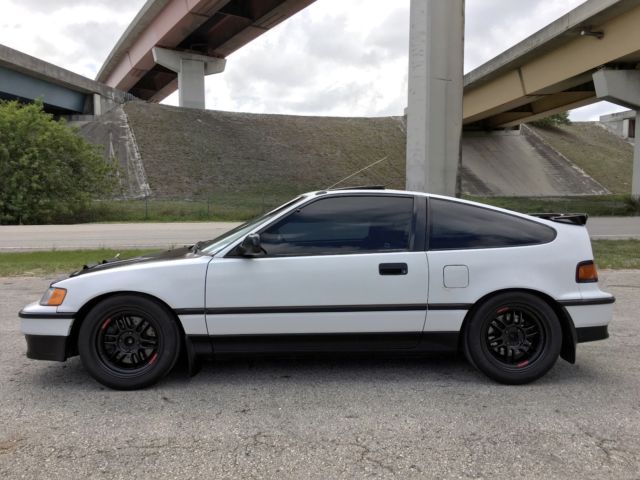 1991 White Honda CRX Hatchback