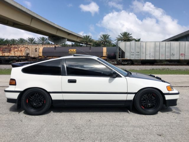 1991 White Honda CRX Hatchback