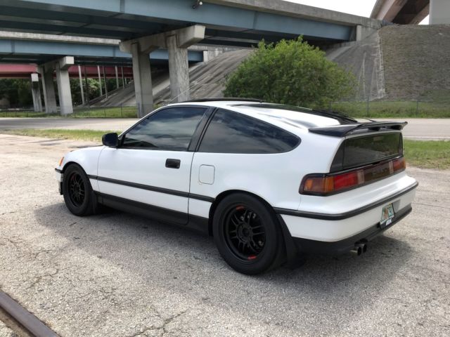 1991 White Honda CRX Hatchback