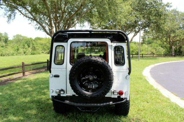 1991 White Land Rover Defender SUV