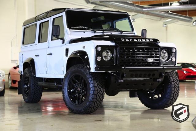 1991 White Land Rover Defender 110